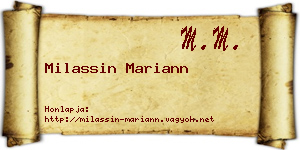Milassin Mariann névjegykártya